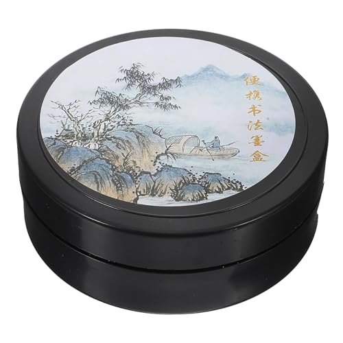 Lurrose Tintenfassschale Aus Kunststoff Zum Aufbewahren Von Tinte Schleif-tintenstein Für Kalligrafie Und Malen Abgedeckter Tintenstein Für Chinesische Tinte von Lurrose