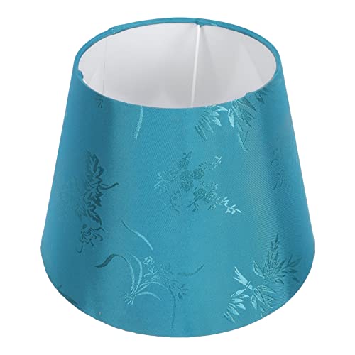 Lurrose Tischlampe Lampenschirm Stoff Ersatzschirm Kronleuchter Stoffschirm Trommel Lampenschirm Stickerei MusterTextilschirm E14 E27 Lampe Schatten für Pendelleuchte Wandlampe Nachtlicht Blau von Lurrose