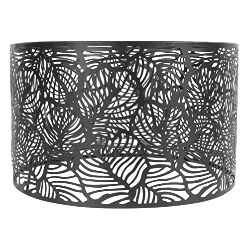 Lurrose Tischlampenschirme Metall Große Lampenschirme Eisen Lampenschirm E27 E14 Clip auf Tisch Lampenschirm Aushöhlen Lampenschirm für Stehleuchte Tischlampe Schwarz Metalllampenschirm von Lurrose