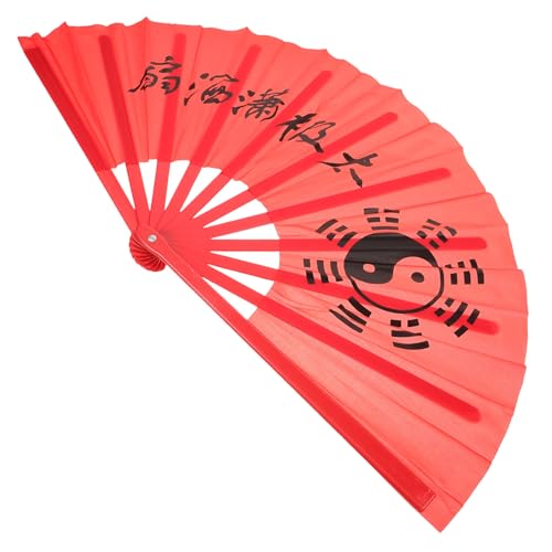 Lurrose Traditioneller Roter Tai Chi Fächer mit Robustem Kunststoffrahmen Faltbarer Handtanz Fächer für Kung Fu Tanz und Performance Kompakt Leicht Tragbar Vielseitig Einsetzbar als Lurrose Traditioneller Roter Tai Chi Fächer mit Robustem Kunststoffrahmen Faltbarer Handtanz Fächer für Kung Fu Tanz und Performance Kompakt Leicht Tragbar Vielseitig Einsetzbar als von Lurrose