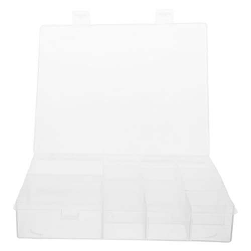 Lurrose Transparente Kunststoff aufbewahrungsbox mit Fächern Abnehmbare Trennwände Vielseitiger Organizer für Schmuck Perlen Werkzeuge und Bastelzubehör mit Deckel von Lurrose