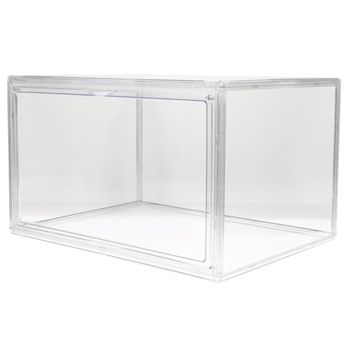 Lurrose Transparentes Acryl Bücherregal mit Offenem Deckel Stapelbare Aufbewahrungsbox für Schreibtisch und Schlafzimmer Platzsparend Staubgeschützt Klarer Sichtbereich Einfach zu von Lurrose