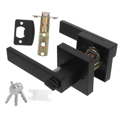 Lurrose Türschloss Schlafzimmer Schwarzer Außentürgriff Schwarzer Türgriff Mit Schloss Quadratisches Türschloss Quadratische Türgriffe Mit Schlüssel Haustürgriff Schwarze Türknöpfe Mit von Lurrose
