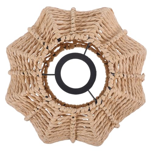 Lurrose Vintage Handgewebter Lampenschirm aus Papierseil Kürbisform Kompatibel Rustikale Deckenleuchte Langlebige Pendelleuchte für Landhausstil und Wohnraumdekoration Lurrose Vintage Handgewebter Lampenschirm aus Papierseil Kürbisform Kompatibel Rustikale Deckenleuchte Langlebige Pendelleuchte für Landhausstil und Wohnraumdekoration von Lurrose