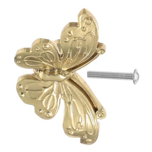 Lurrose Vintage Messing Schmetterling Möbelgriff Einloch Schubladenknopf für Kommode Schrank Schuhschrank Vielseitig für Küchen und Badmöbel Langlebig und Einzigartig von Lurrose
