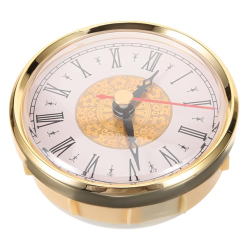 Lurrose Vintage Roman Ziffern Quarz Uhrwerk DIY Clock Head Insert Runde Inlaid Leise Stilvolle Uhr Für Wohn Und Arbeitsräume Installieren Dekorativ Und Funktional von Lurrose