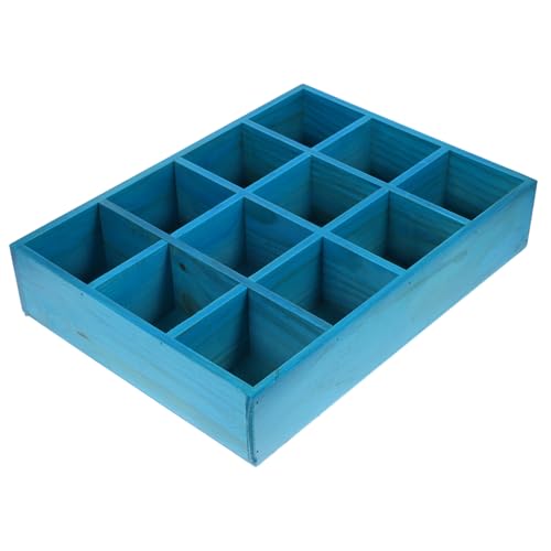 Lurrose Wandregal mit Fächern aus Holz Mediterranes Wandregal zur Aufbewahrung und Präsentation von Dekorationsobjekten Stabil und Platzsparend für Schlafzimmer und Wohnzimmer von Lurrose