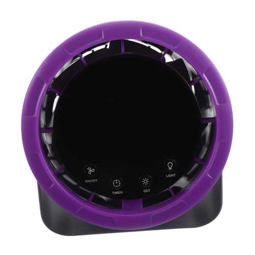 Lurrose Wiederaufladbarer Campingventilator mit LED Beleuchtung Wandmontierbarer oder Tischventilator mit Anzeige für Büro Zuhause und Outdoor Aktivitäten von Lurrose