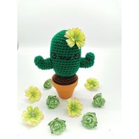 Zweiarmiger Großer Kaktus Amigurumi, Deko, Kawaii, Süßer von LusAmigurumi