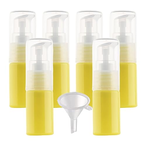 LusDoly 10 Stück, 10ml Gelb Plastik Kunststoff Pumpflasche Gelspender Flasche mit Lotion-Spender für Seife Kosmetik Lotionen Gels Cream von LusDoly