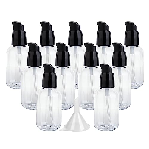 LusDoly 24 Stück, 80ml Transparent Plastik Kunststoff Pumpflasche Gelspender Flasche mit Lotion-Spender Lotionspender für Seife Kosmetik Lotionen Gels Cream von LusDoly