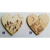Handgemachte Holzherz Magnete - Pyrographie Kunst, Kühlschrankmagnete, Holzmagnete, Herz Magnete Handgemachte Holzherz Magnete - Pyrographie Kunst, Kühlschrankmagnete, Holzmagnete, Herz Magnete von LusantaART