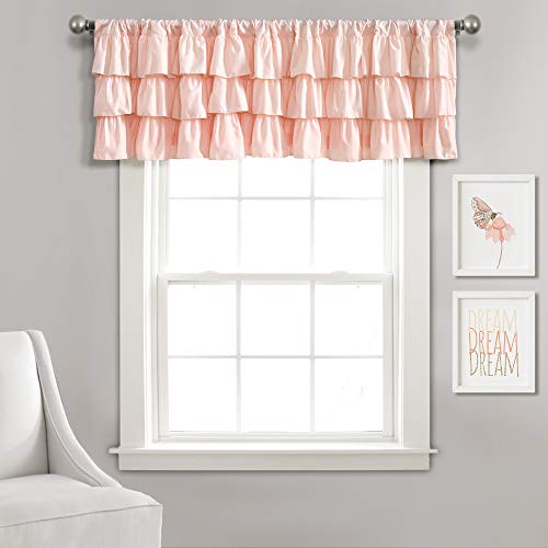 Lush Decor, Blush Belle Valance Shabby Chic Style Single Curtain, 18” x 84 von Lush Decor