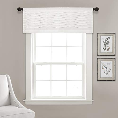 Lush Decor, Faltenvolant für Fenster, 45,7 x 132 cm, Weiß von Lush Decor