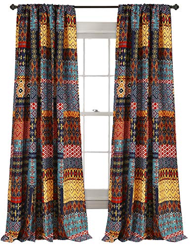 Lush Decor Misha Lichtfilterungs-Fenstervorhang-Set, 132 cm B x 213 cm L, Mehrfarbig von Lush Decor