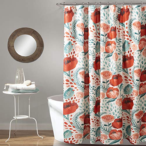 Lush Decor, Multi Poppy Garden Duschvorhang, 183 x 183 cm, 183 x 183 cm von Lush Decor