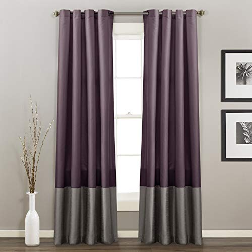 Lush Decor, Prima Fenstervorhänge, 137,2 x 213,4 cm, Violett/Weiß/Grau von Lush Decor