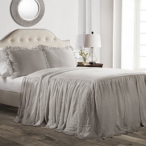 Lush Decor Tagesdecken-Set, grau, King-Size-Bett von Lush Decor