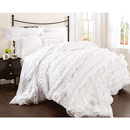 Lush Decor Belle 4-Piece Comforter Set, King, White von Lush Decor
