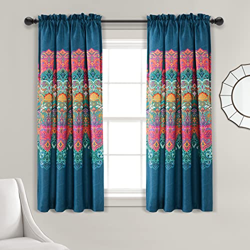 Lush Decor Boho Chic Fenstervorhang, 160 x 132 cm, Türkis/Marineblau Lush Decor Boho Chic Fenstervorhang, 160 x 132 cm, Türkis/Marineblau von Lush Decor
