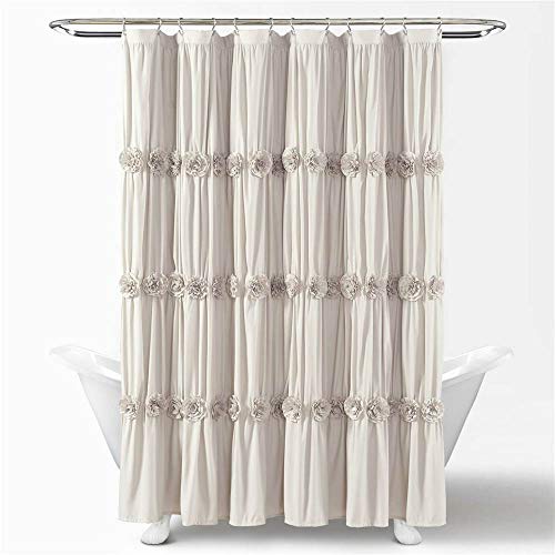 Lush Decor Darla Badezimmerdusche, gerüschtes Blumenmuster Neutral neutral Lush Decor Darla Badezimmerdusche, gerüschtes Blumenmuster Neutral neutral von Lush Decor