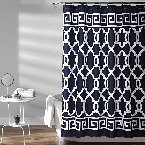 Lush Decor Duschvorhang, 183 x 183 cm, Marineblau von Lush Decor