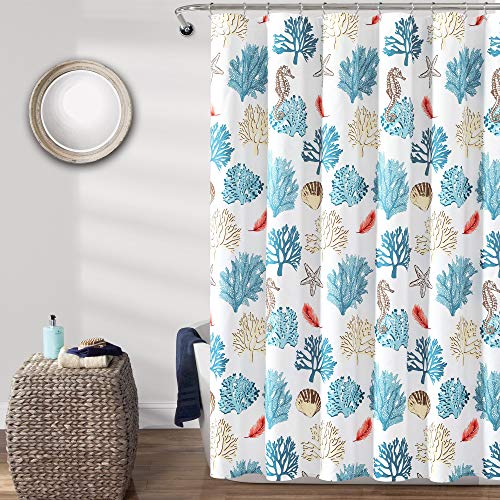 Lush Decor Duschvorhang, Polyester, 183 x 183 cm, Korallenblau Lush Decor Duschvorhang, Polyester, 183 x 183 cm, Korallenblau von Lush Decor