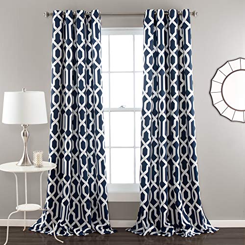 Lush Decor Edward Verdunkeln Fenster Vorhang Panel, 84 x 52, (Set von 2) Navy von Lush Decor