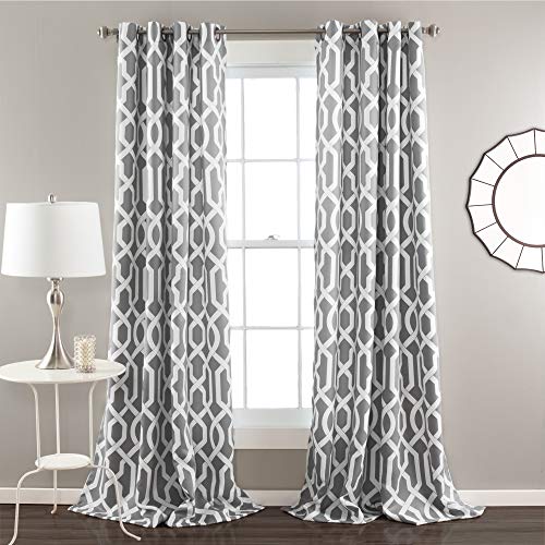 Lush Decor Edward Verdunkeln Fenster Vorhang Panel, 84 x 52, (Set von 2) grau von Lush Decor