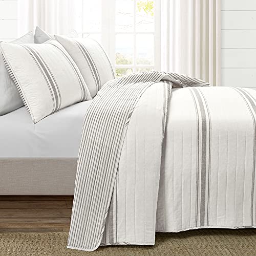 Lush Decor Farmhouse Bettwäsche-Set, gestreift, für Doppelbetten, Grau Lush Decor Farmhouse Bettwäsche-Set, gestreift, für Doppelbetten, Grau von Lush Decor