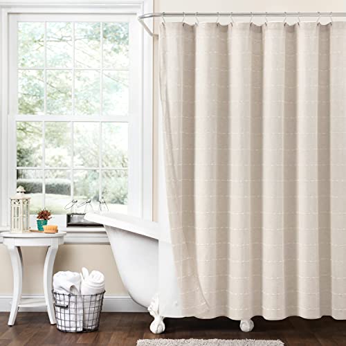 Lush Decor Farmhouse Duschvorhang-Set, strukturiert, durchscheinend, mit PEVA-Futter, 183 x 183 cm, Beige, 2-teilig Lush Decor Farmhouse Duschvorhang-Set, strukturiert, durchscheinend, mit PEVA-Futter, 183 x 183 cm, Beige, 2-teilig von Lush Decor
