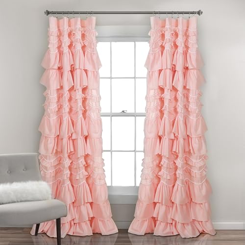 Lush Decor Kemmy Fenstervorhang, 241,3 x 132,1 cm, Pfirsichrosa Lush Decor Kemmy Fenstervorhang, 241,3 x 132,1 cm, Pfirsichrosa von Lush Decor