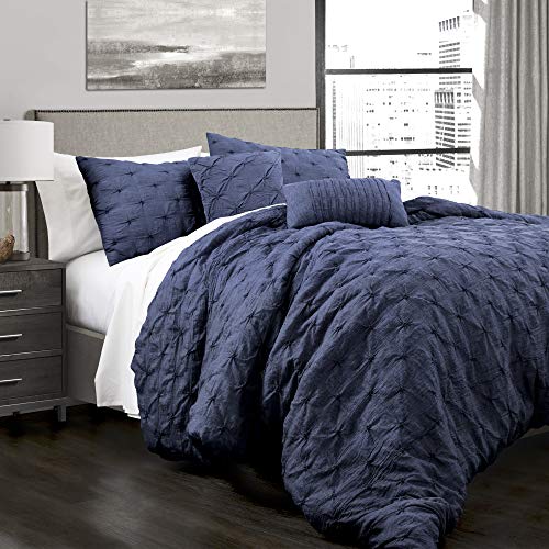 Lush Decor Ravello Biese, Polyester, Navy, King Size von Lush Decor