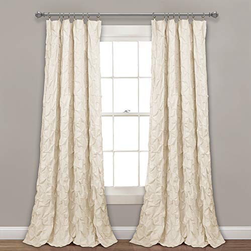 Lush Decor Ravello Pintuck Window Curtain Panel, 84" x 52", Ivory, 52" W x 84" L Lush Decor Ravello Pintuck Window Curtain Panel, 84" x 52", Ivory, 52" W x 84" L von Lush Decor