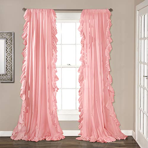 Lush Decor Reyna Fenstervorhang, Pink, 54 x 84 cm von Lush Decor