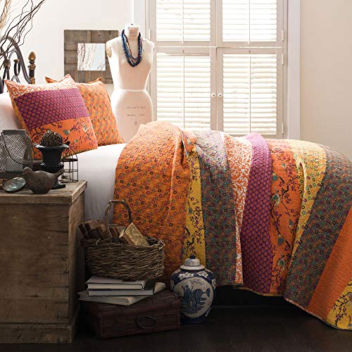 Lush Decor Royal Empire 3-Piece Quilt Set, Full/Queen, Tangerine von Lush Decor