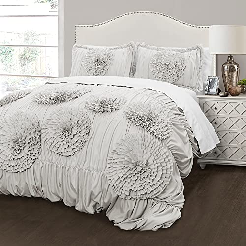Lush Decor Serena Schmusetuch Set, Polyester, Hellgrau, Full/Queen Lush Decor Serena Schmusetuch Set, Polyester, Hellgrau, Full/Queen von Lush Decor