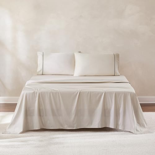 Lush Decor x Chuks Collins Linear Baumwoll-Bettwäsche-Set, 4-teilig, Queen-Size-Bett, französische Eiche, Baumwolle, Beige, luxuriös Lush Decor x Chuks Collins Linear Baumwoll-Bettwäsche-Set, 4-teilig, Queen-Size-Bett, französische Eiche, Baumwolle, Beige, luxuriös von Lush Decor