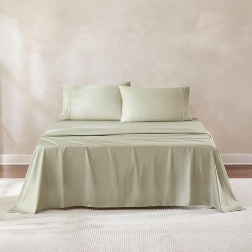Lush Decor x Chuks Collins Plissee-Bettlaken-Set, 4-teilig, Kingsize-Bett, Baumwolle, plissiert, Grün, luxuriös Lush Decor x Chuks Collins Plissee-Bettlaken-Set, 4-teilig, Kingsize-Bett, Baumwolle, plissiert, Grün, luxuriös von Lush Decor