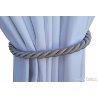 1 Große Luxus Handgemachte Silber Fenster Behandlung Home Decor Vorhang Krawatte Drapierung Pull Back Cord/Seil 36 "Lange Dicke Raffhalter Drape von LushesFabrics