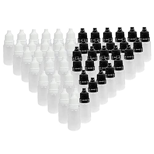 Lushly 50 Stück Flexible Liquid Flasche, 10 ml Tropfflaschen, Kunststoff Tropfflaschen, Durchscheinende Tropfflaschen, Tragbare Tropfflaschen, Quetschbare Tropfflaschen für Augentropfen Ohrentropfen von Lushly