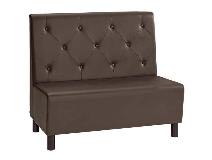 Polsterbank Lerida Kunstleder, 2-Sitzer 118x62x102 cm (BxTxH); braun Polsterbank Lerida Kunstleder, 2-Sitzer, verkettbar von Lusini