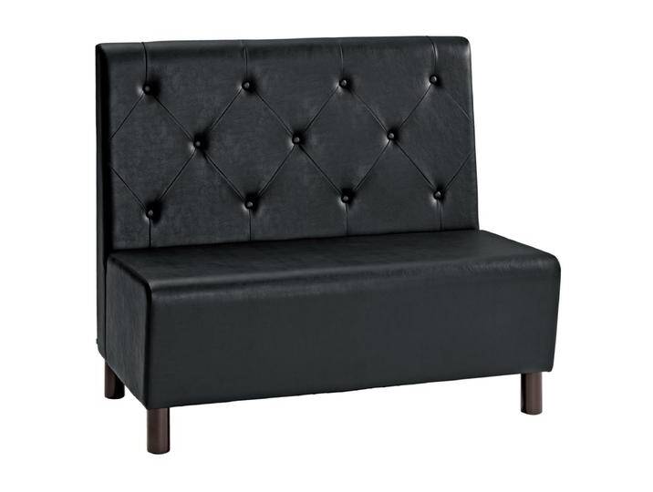 Polsterbank Lerida Kunstleder, 2-Sitzer 118x62x102 cm (BxTxH); schwarz Polsterbank Lerida Kunstleder, 2-Sitzer, verkettbar von Lusini