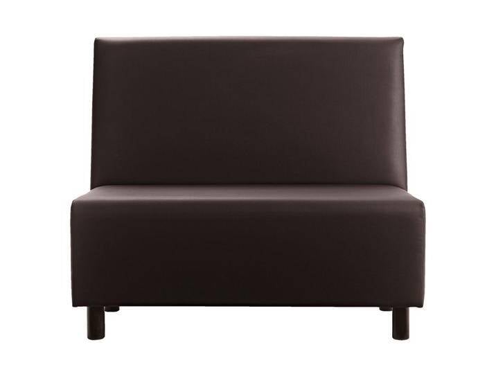 Polsterbank Medley Kunstleder 2-Sitzer 118x62x102 cm (BxTxH); Sitz braun, Gestell buche wenge Polsterbank Medley Kunstleder 2-Sitzer, verkettbar von Lusini