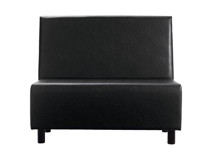 Polsterbank Medley Kunstleder 2-Sitzer 118x62x102 cm (BxTxH); Sitz schwarz, Gestell buche wenge Polsterbank Medley Kunstleder 2-Sitzer, verkettbar von Lusini