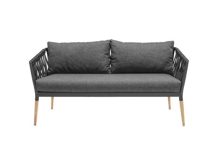 2-Sitzer Sofa Asola 162x80x76 cm (BxTxH); anthrazit 2-Sitzer Sofa Asola von Lusini