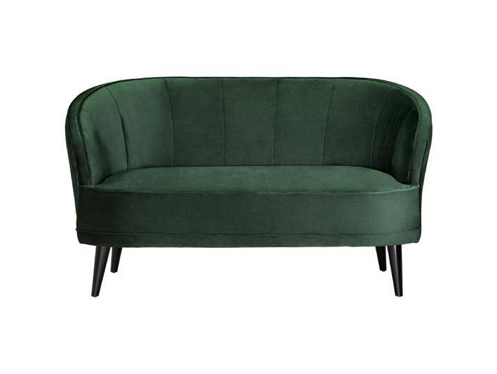 Sofa Garbo Samt, 2-Sitzer 150x75x84 cm (BxTxH); Sitz tannengrün, Gestell schwarz Sofa Garbo Samt, 2-Sitzer, schwer entflammbar von Lusini