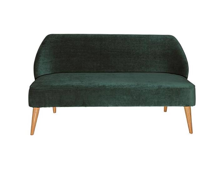 Sofa Lasse Samt, 3-Sitzer 155x60x82 cm (BxTxH); Sitz tannengrün Sofa Lasse Samt, 3-Sitzer, Nosagfederung von Lusini