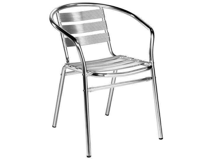 Outdoor Stapelstuhl Limona mit Armlehne 53x57x73 cm (BxTxH); silber; 4 Stück / Pack Outdoor Stapelstuhl Limona mit Armlehne, wetterfest von Lusini