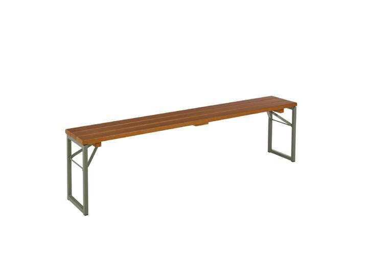 Bank Expose 180x30x48 cm (BxTxH); Sitz nussbaum, Gestell anthrazit Bank Expose von Lusini